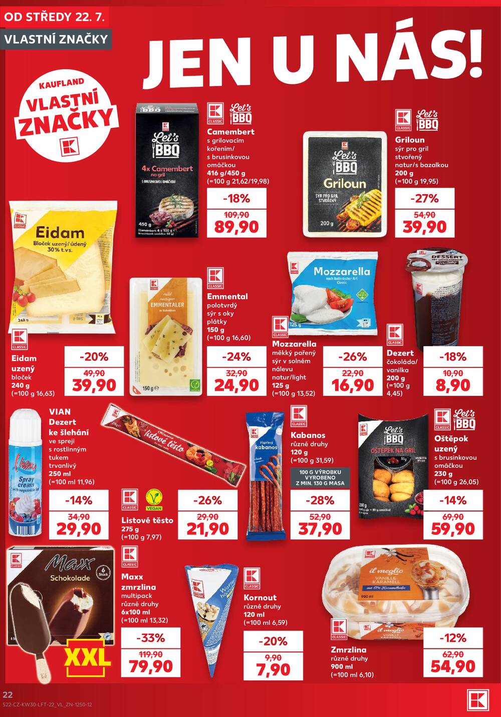 Leták Kaufland - Kaufland 22.7. - 28.7. - Kaufland - Rokycany - strana 22