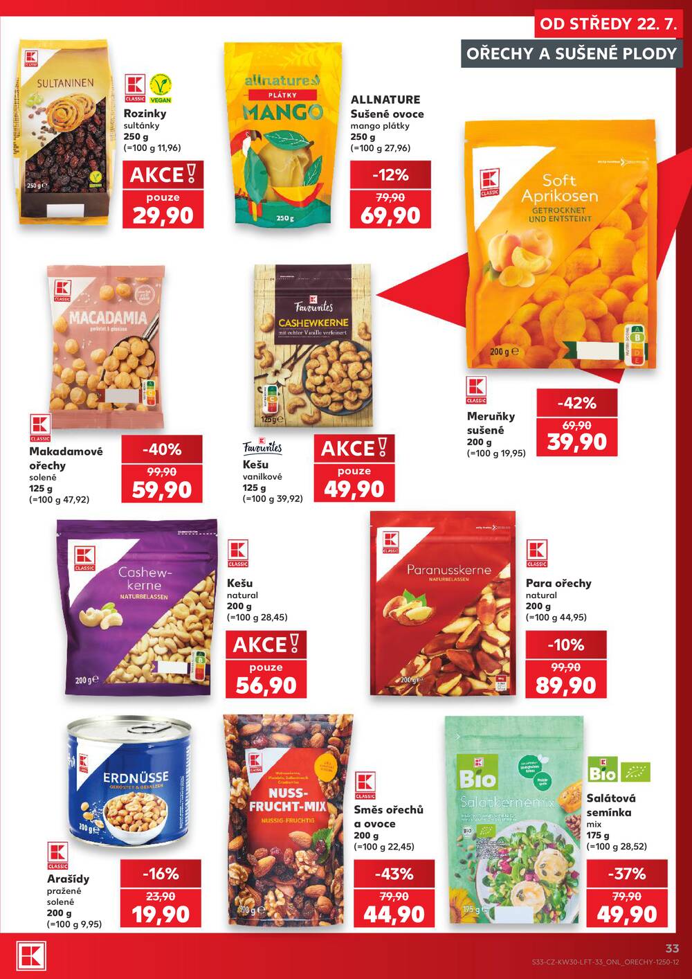 Leták Kaufland - Kaufland 22.7. - 28.7. - Kaufland - Chomutov - Otvice - strana 33