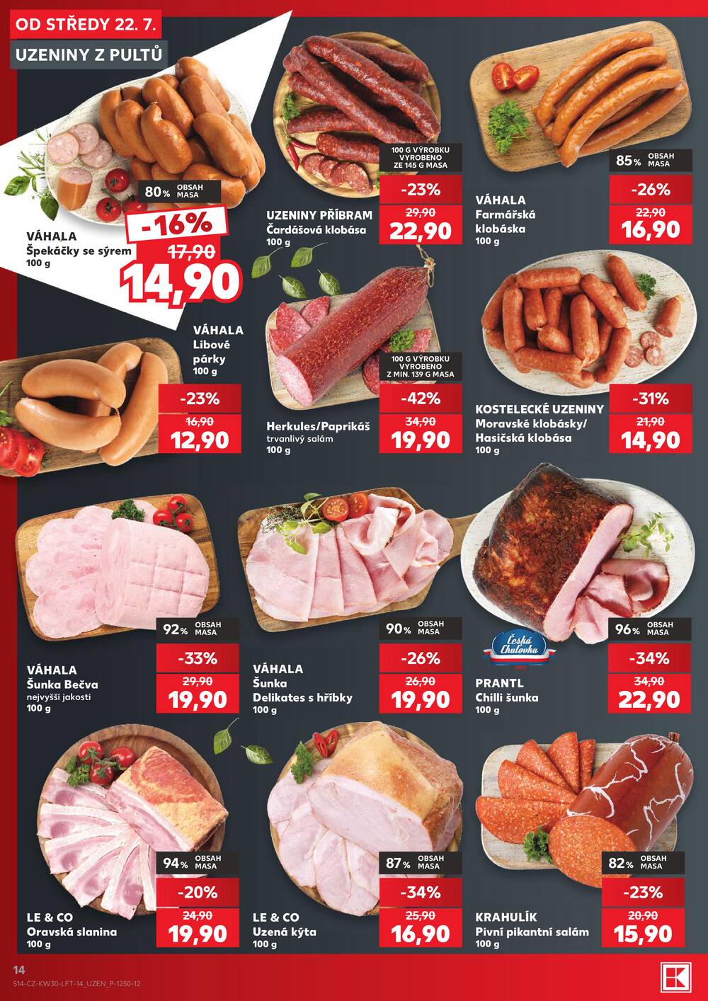 Leták Kaufland - Kaufland 22.7. - 28.7. - Kaufland - Chomutov - centrum - strana 14