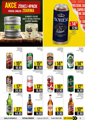 JIP Cash & Carry České Budějovice, Most, Náchod, Polička, Sušice a Svoboda nad Úpou od 22.7. do 28.7.2026
