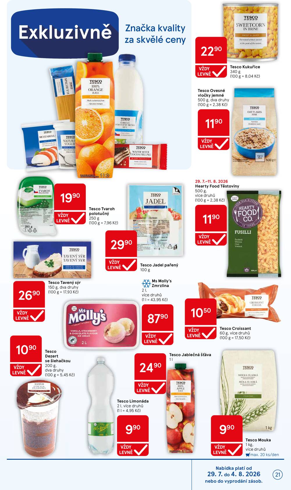 Tesco hypermarkety od 29.7. do 4.8.2026
