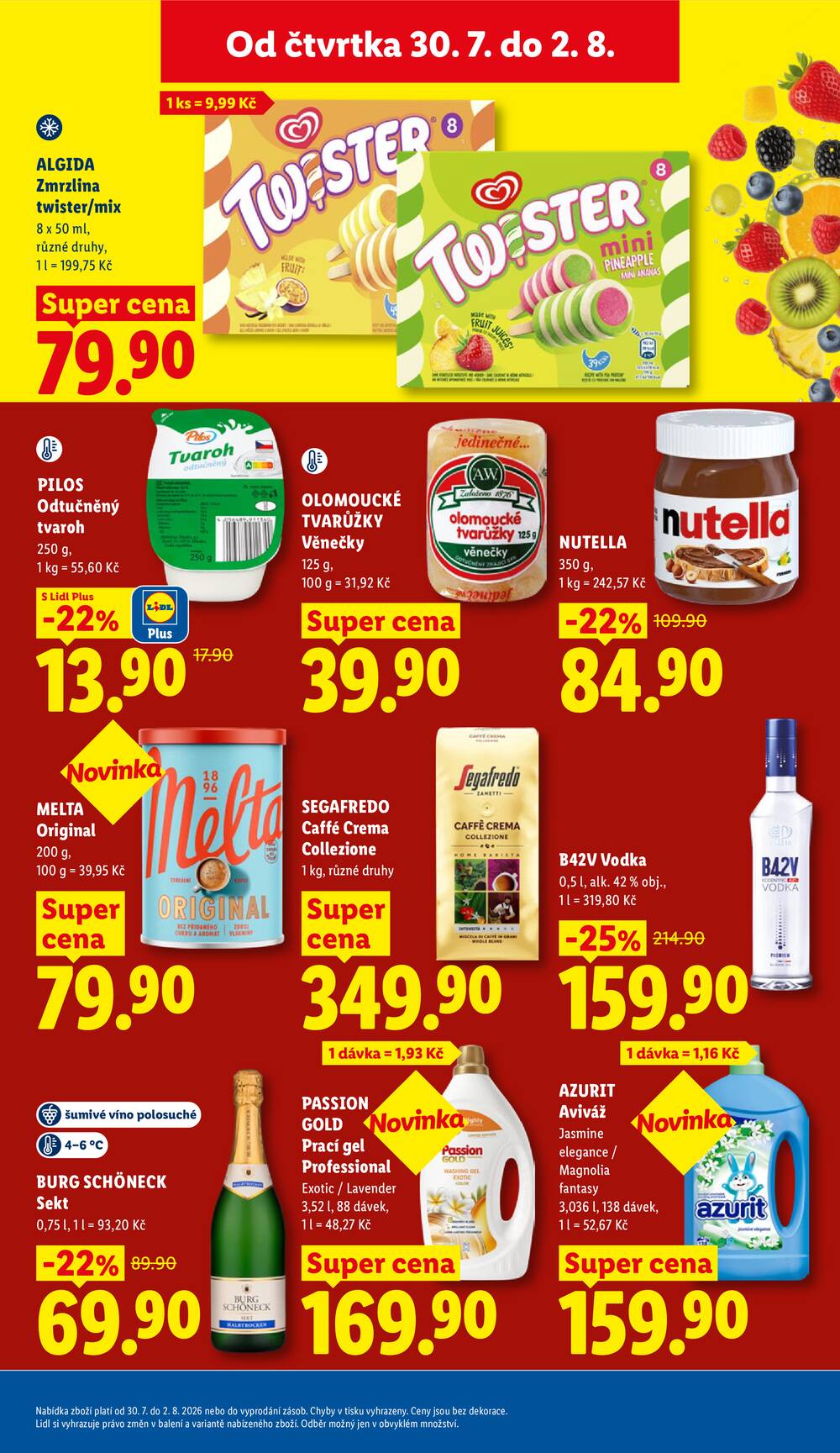 Lidl Čtvrtek od 30.7. do 2.8.2026