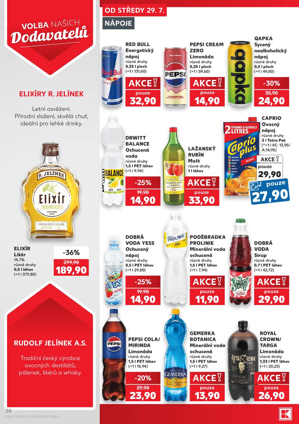 Leták Kaufland - Kaufland 29.7. - 4.8. - Kaufland - Praha 3 (Jarov) - strana 38