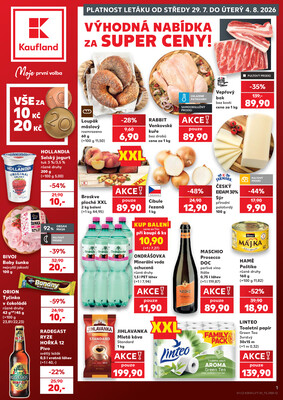 Leták Kaufland 29.7. - 4.8. - Kaufland České Budějovice II - Milady Horákové