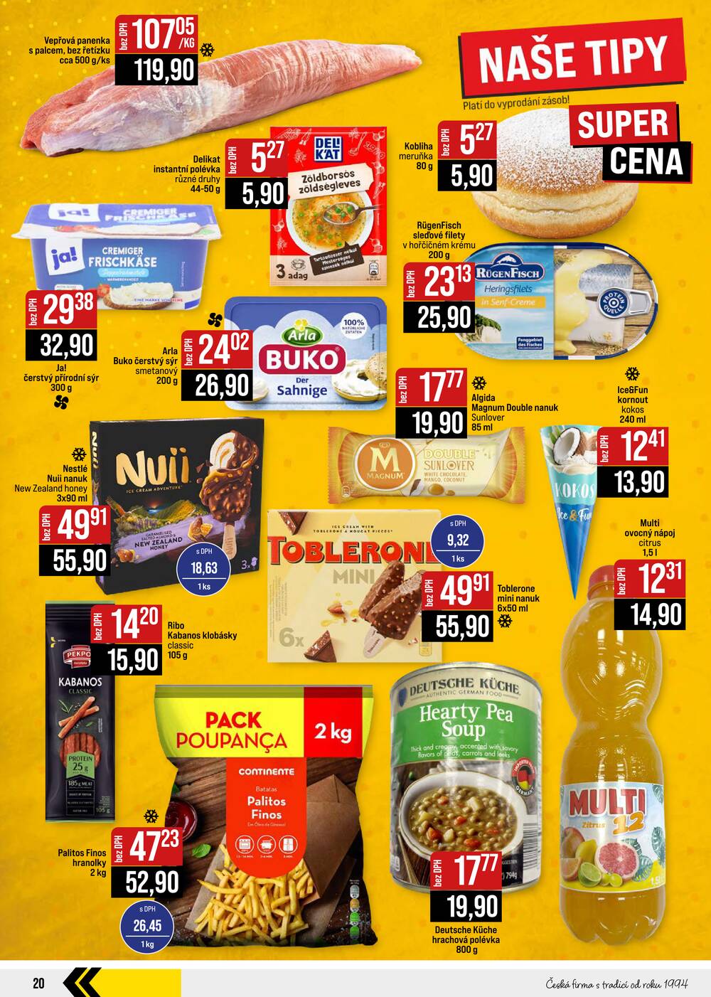 JIP Cash & Carry České Budějovice, Most, Náchod, Polička, Sušice a Svoboda nad Úpou od 29.7. do 4.8.2026