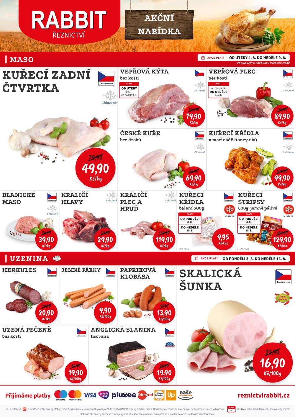 Leták RABBIT řeznictví - RABBIT řeznictví od 3.8. do 9.8.2026 - strana 1