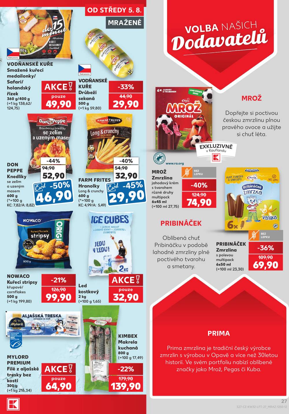 Leták Kaufland - Kaufland 5.8. - 11.8. - Kaufland - Praha - Horní Měcholupy - strana 27
