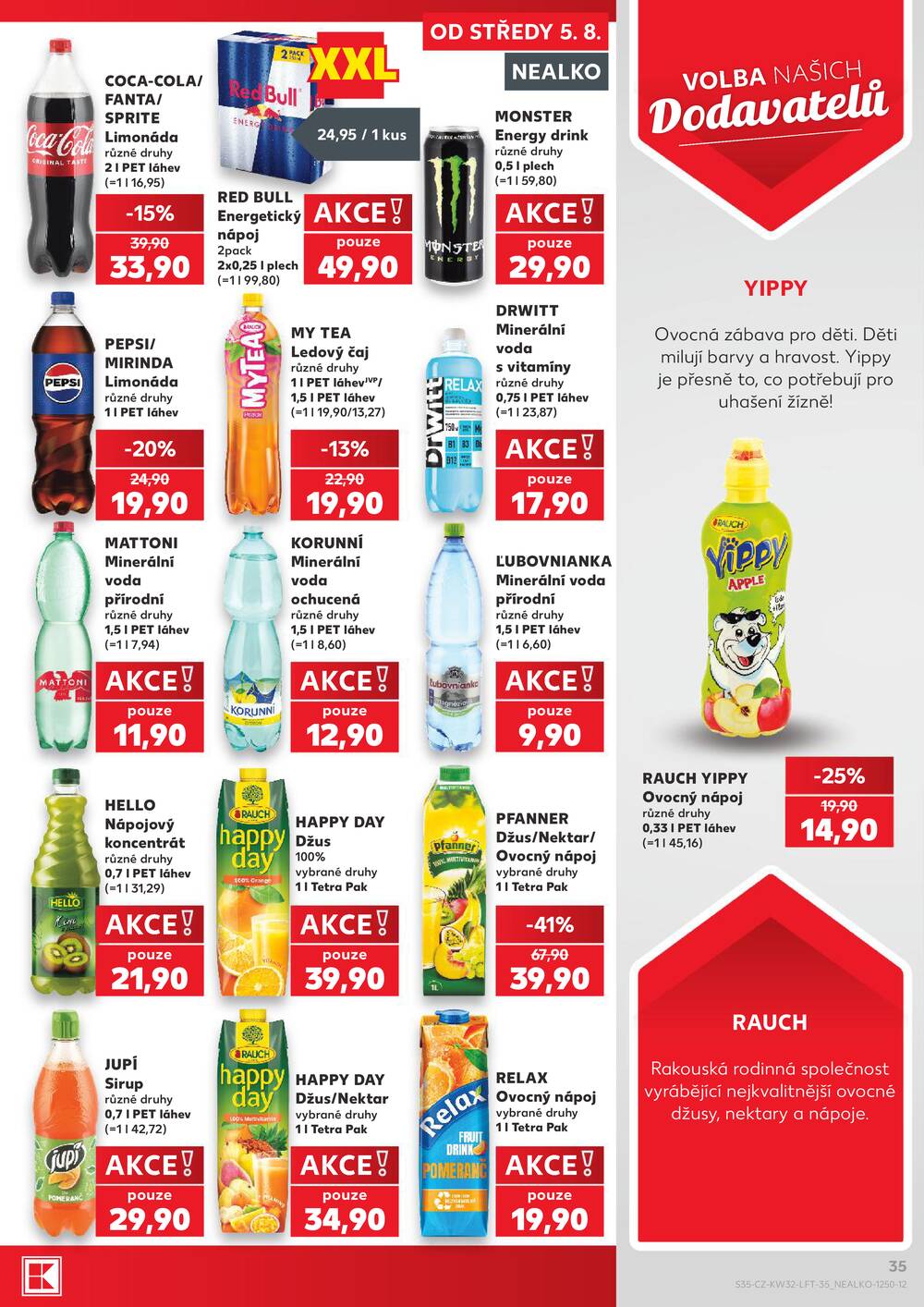 Leták Kaufland - Kaufland 5.8. - 11.8. - Kaufland - Praha - Horní Měcholupy - strana 35