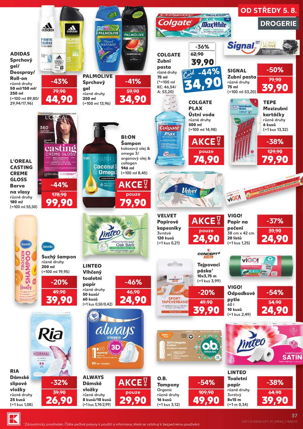 Leták Kaufland - Kaufland 5.8. - 11.8. - Kaufland - Praha - Horní Měcholupy - strana 37
