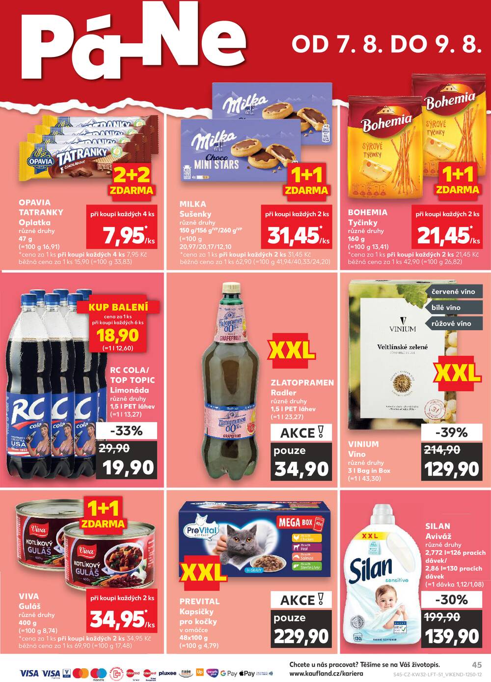 Leták Kaufland - Kaufland 5.8. - 11.8. - Kaufland Poděbrady - U Garáží - strana 45