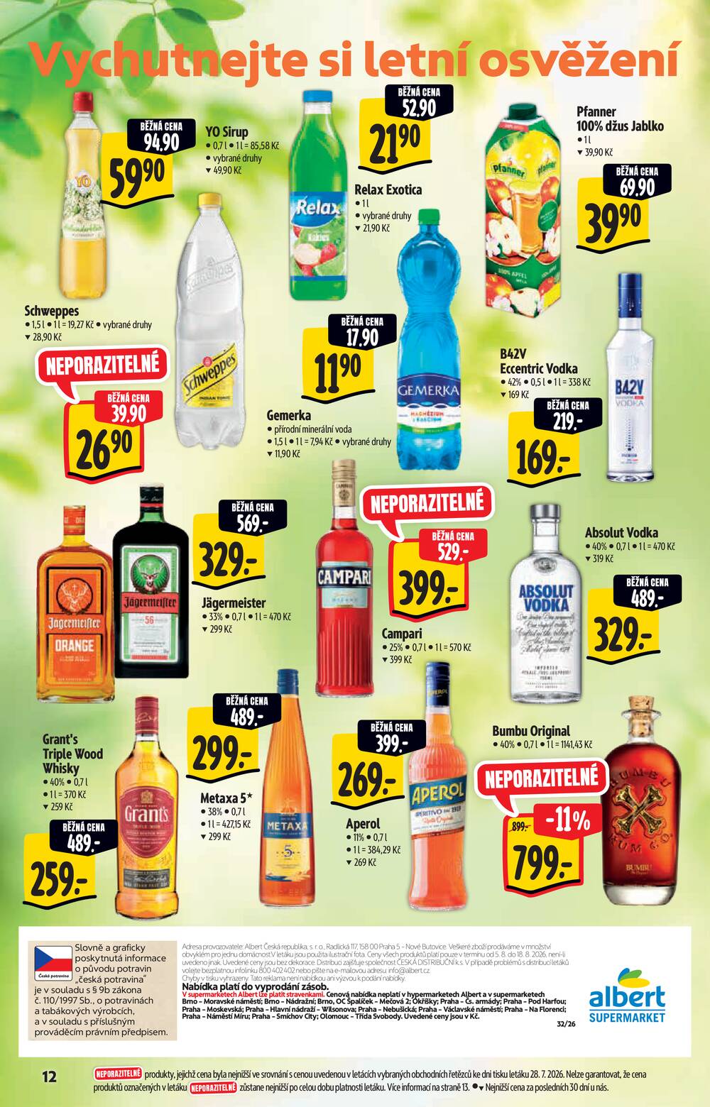 Leták Albert - Albert Supermarket katalog Brand od 5.8. do 18.8.2026 - strana 12 Leták Albert - Albert Supermarket katalog Brand od 5.8. do 18.8.2026 - strana 12