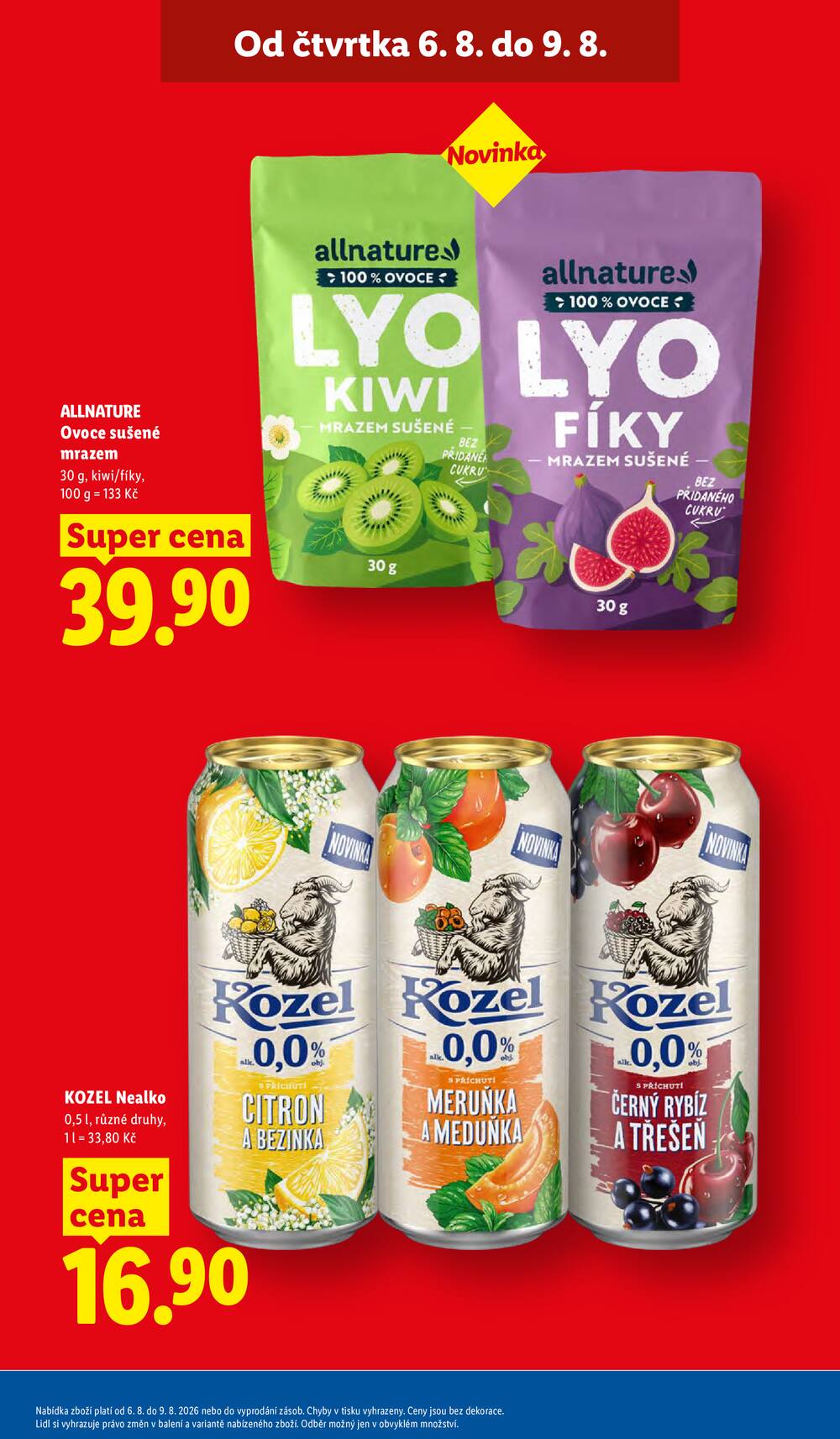 Lidl Čtvrtek od 6.8. do 9.8.2026