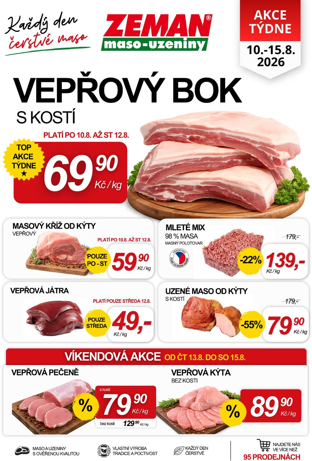Leták ZEMAN maso-uzeniny - ZEMAN maso-uzeniny od 10.8. do 15.8.2026 - strana 1 Leták ZEMAN maso-uzeniny - ZEMAN maso-uzeniny od 10.8. do 15.8.2026 - strana 1