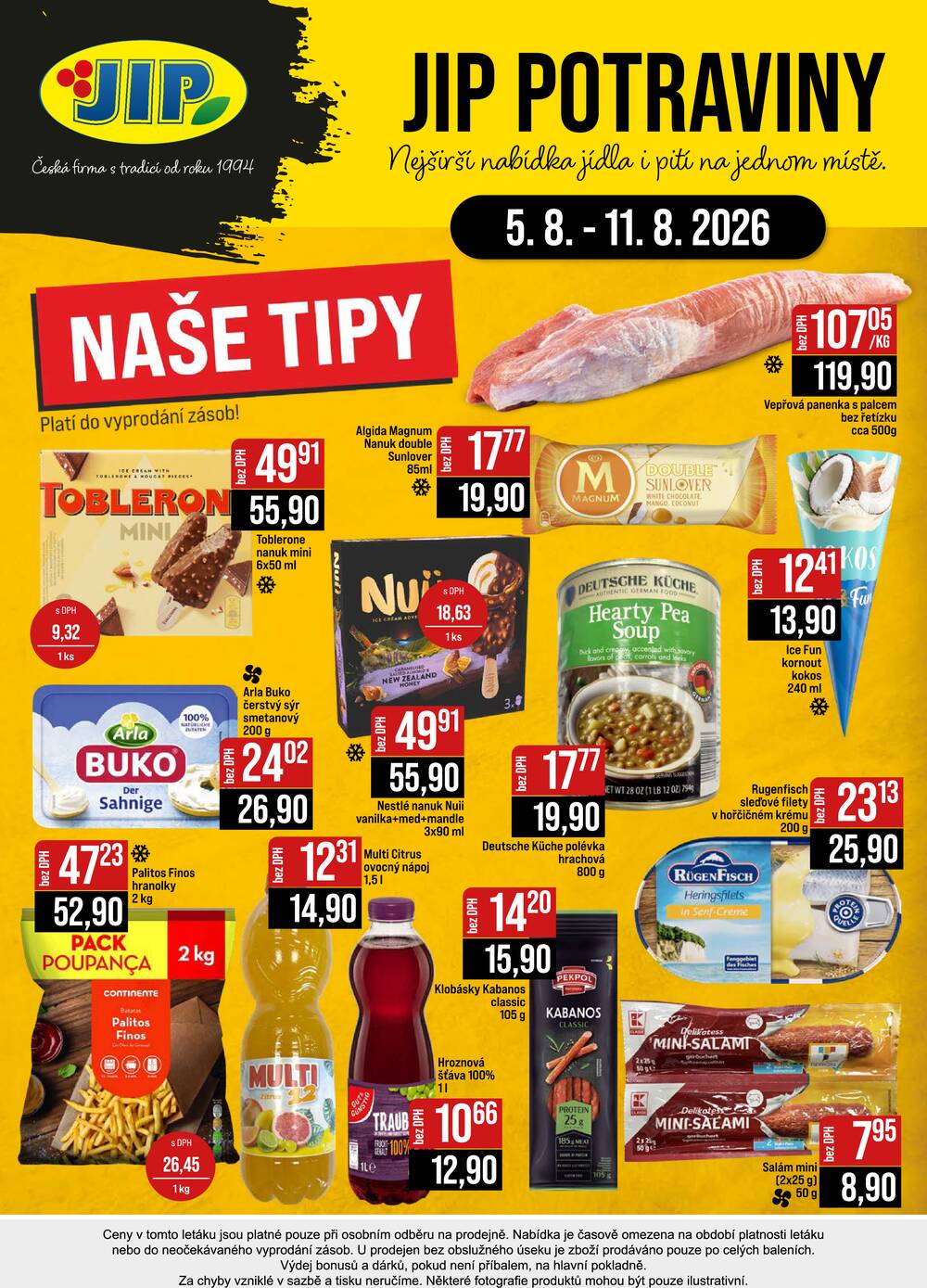Leták JIP - JIP Cash & Carry České Budějovice, Most, Náchod, Polička, Sušice a Svoboda nad Úpou od 5.8. do 11.8.2026 - strana 24