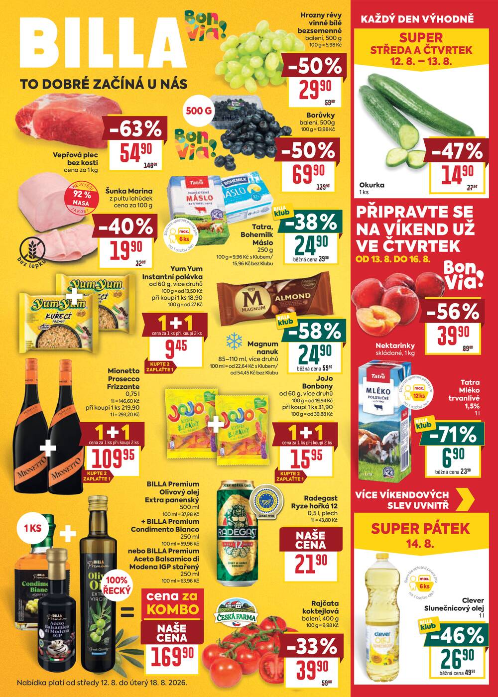 Leták BILLA - BILLA malý leták od 12.8. do 18.8.2026 - strana 1 Leták BILLA - BILLA malý leták od 12.8. do 18.8.2026 - strana 1