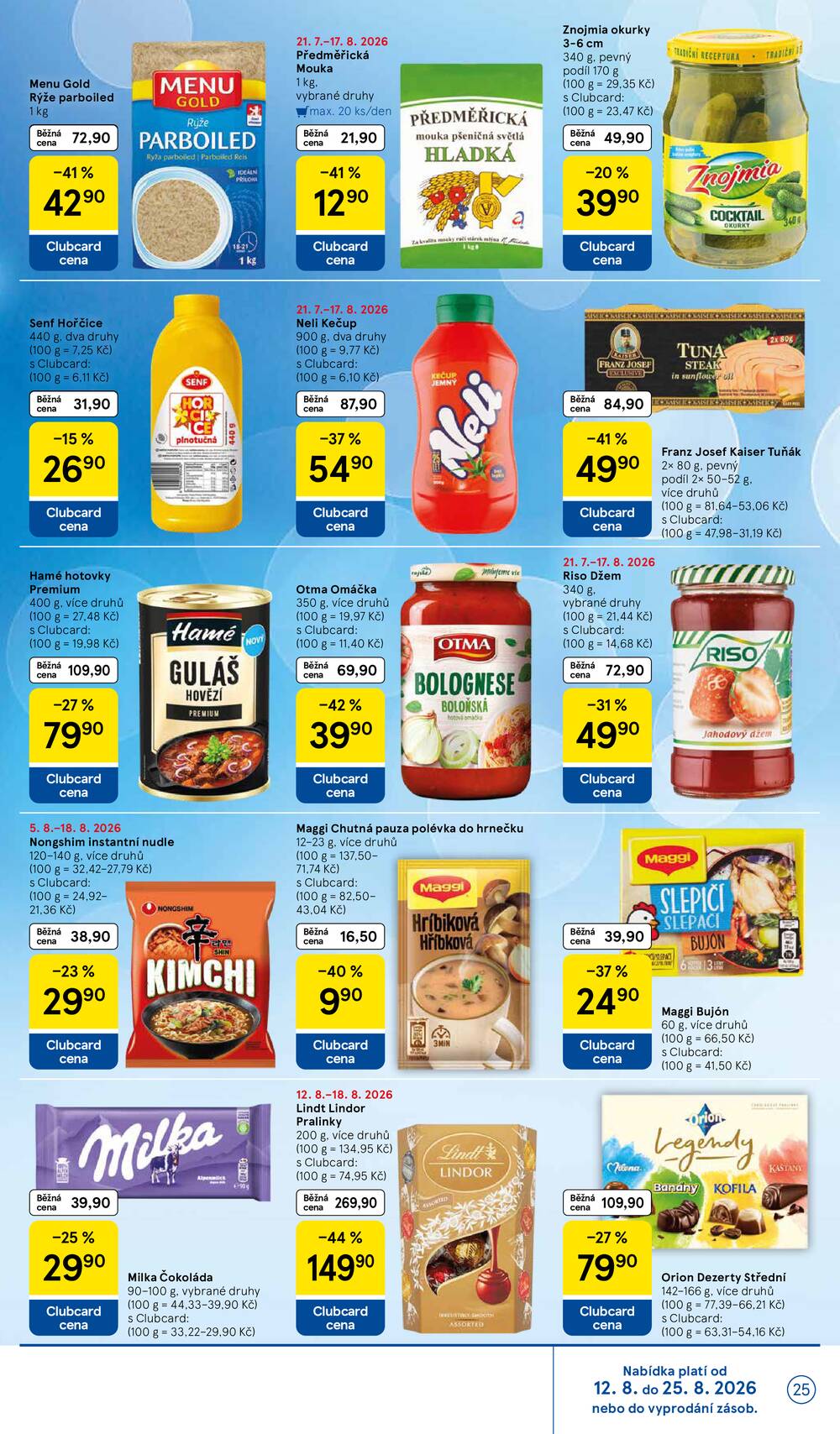Tesco hypermarkety od 12.8. do 18.8.2026