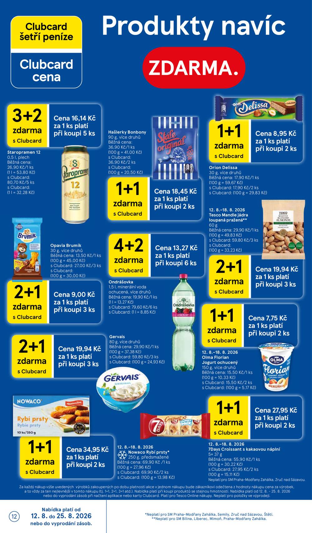 Tesco supermarkety od 12.8. do 18.8.2026