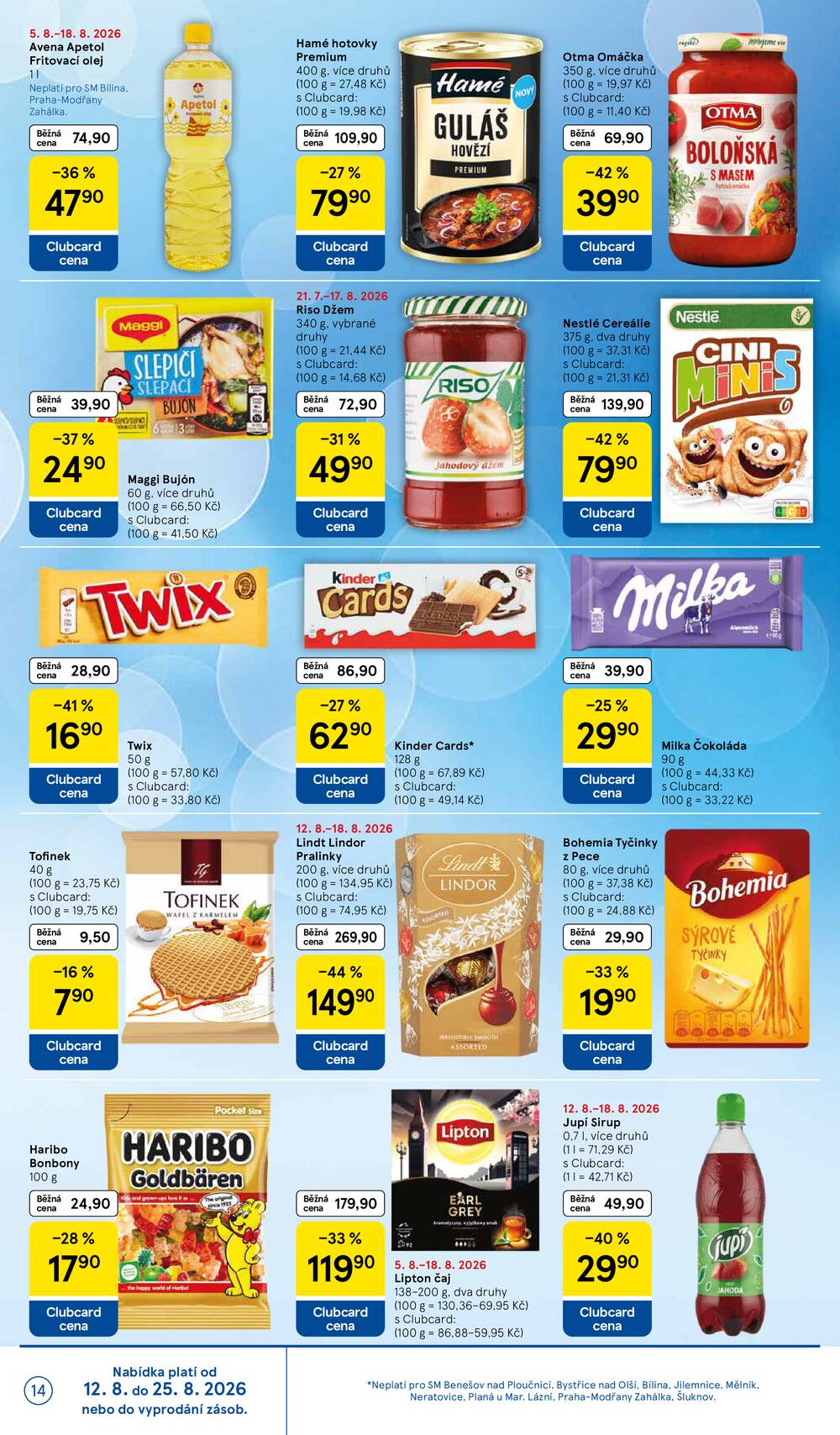 Leták Tesco - Tesco supermarkety od 12.8. do 18.8.2026 - strana 14 Leták Tesco - Tesco supermarkety od 12.8. do 18.8.2026 - strana 14