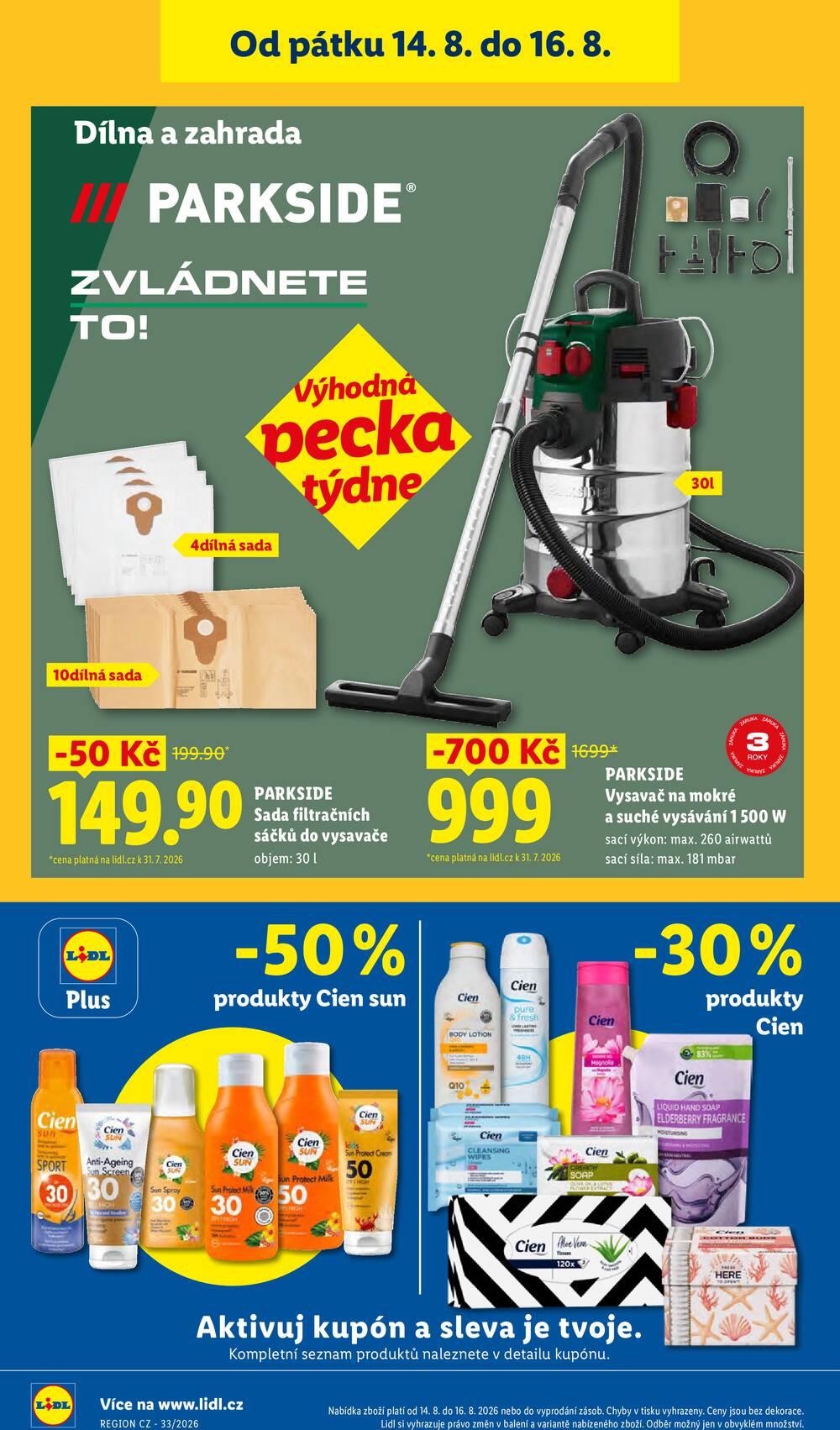 Lidl Čtvrtek od 13.8. do 16.8.2026
