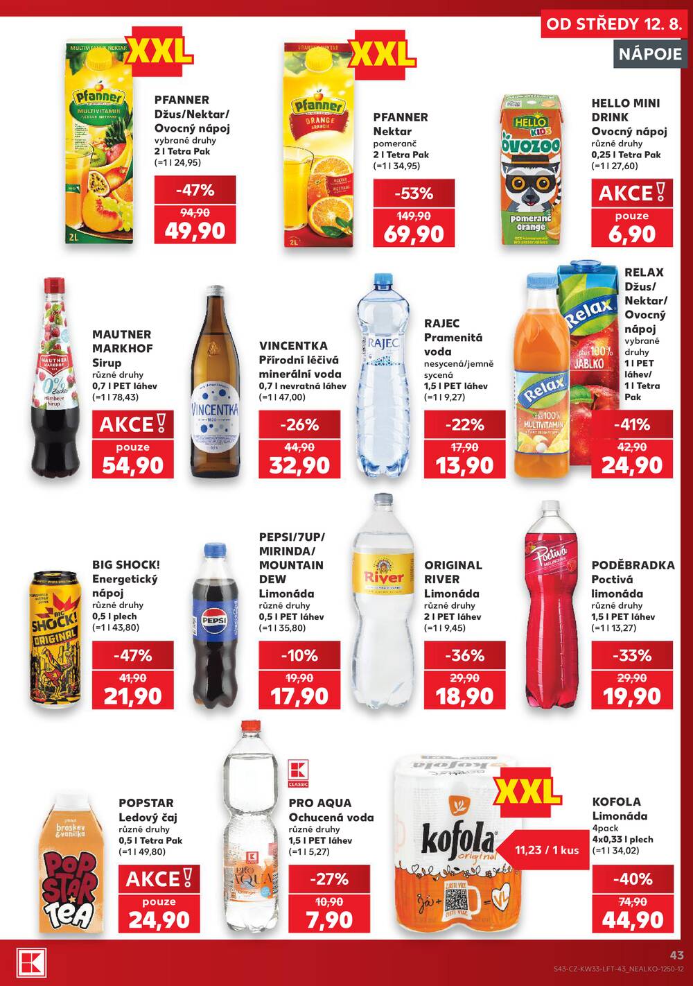 Leták Kaufland - Kaufland 12.8. - 18.8. - Kaufland - Chomutov - centrum - strana 43