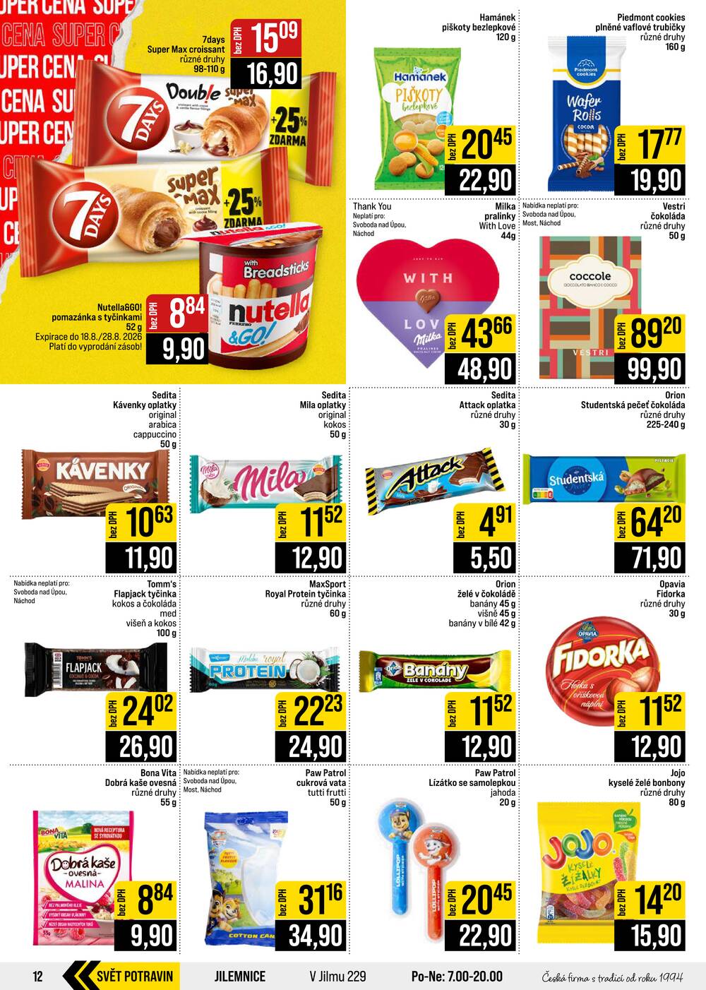 Leták JIP - JIP Cash & Carry České Budějovice, Most, Náchod, Polička, Sušice a Svoboda nad Úpou od 12.8. do 18.8.2026 - strana 12 Leták JIP - JIP Cash & Carry České Budějovice, Most, Náchod, Polička, Sušice a Svoboda nad Úpou od 12.8. do 18.8.2026 - strana 12