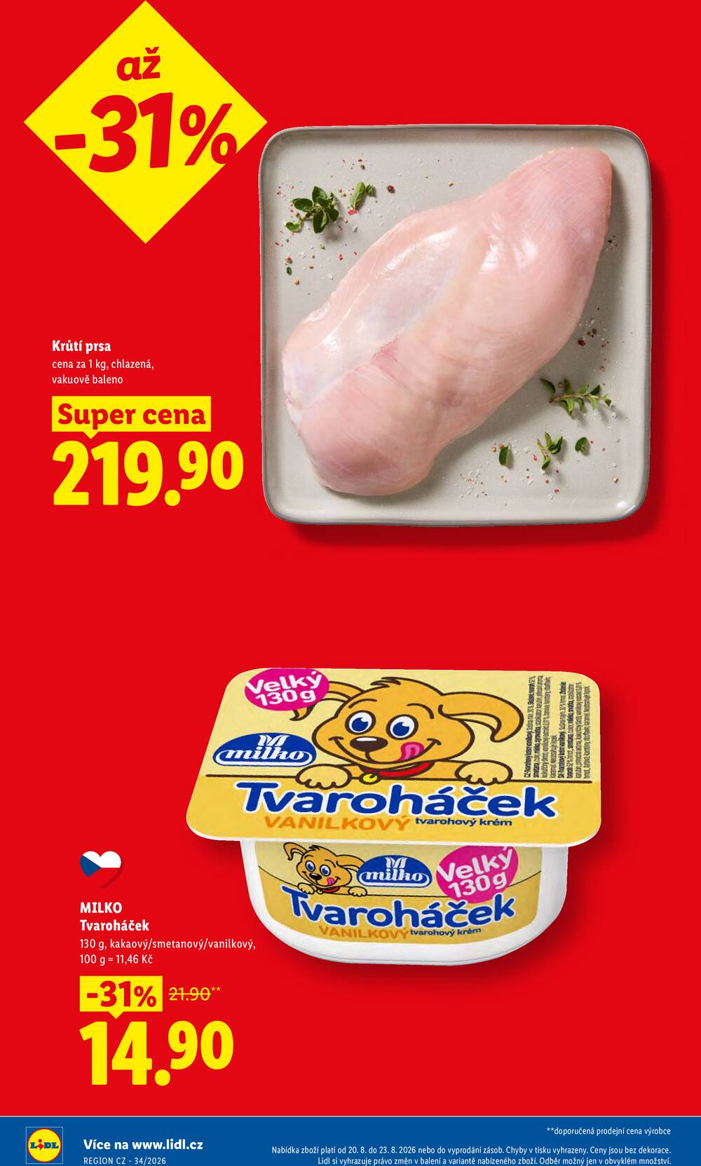 Lidl Čtvrtek od 20.8. do 23.8.2026