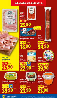 Lidl Čtvrtek od 20.8. do 23.8.2026