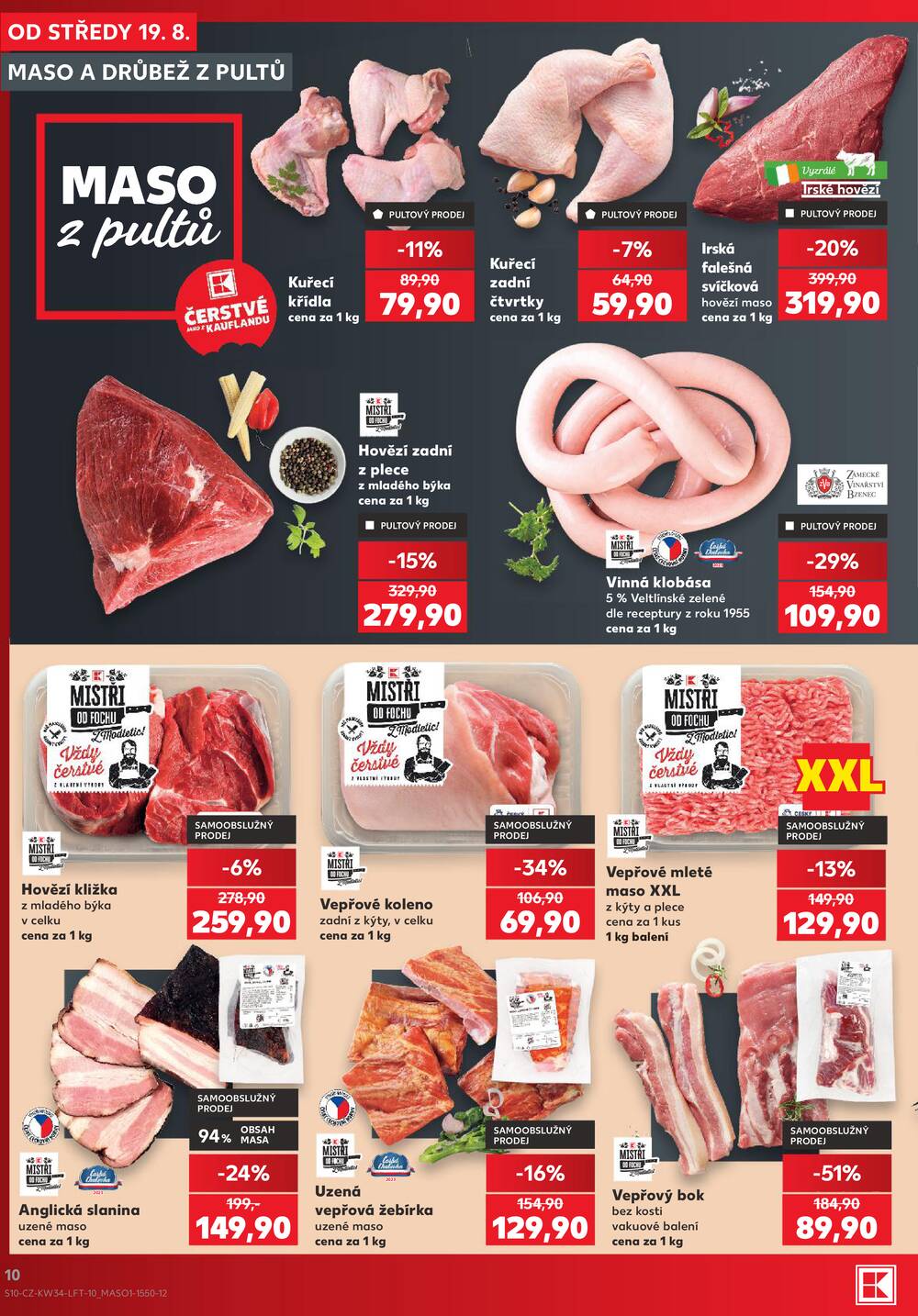 Leták Kaufland - Kaufland 19.8. - 25.8. - Kaufland - Praha 12 (Modřany) - strana 10
