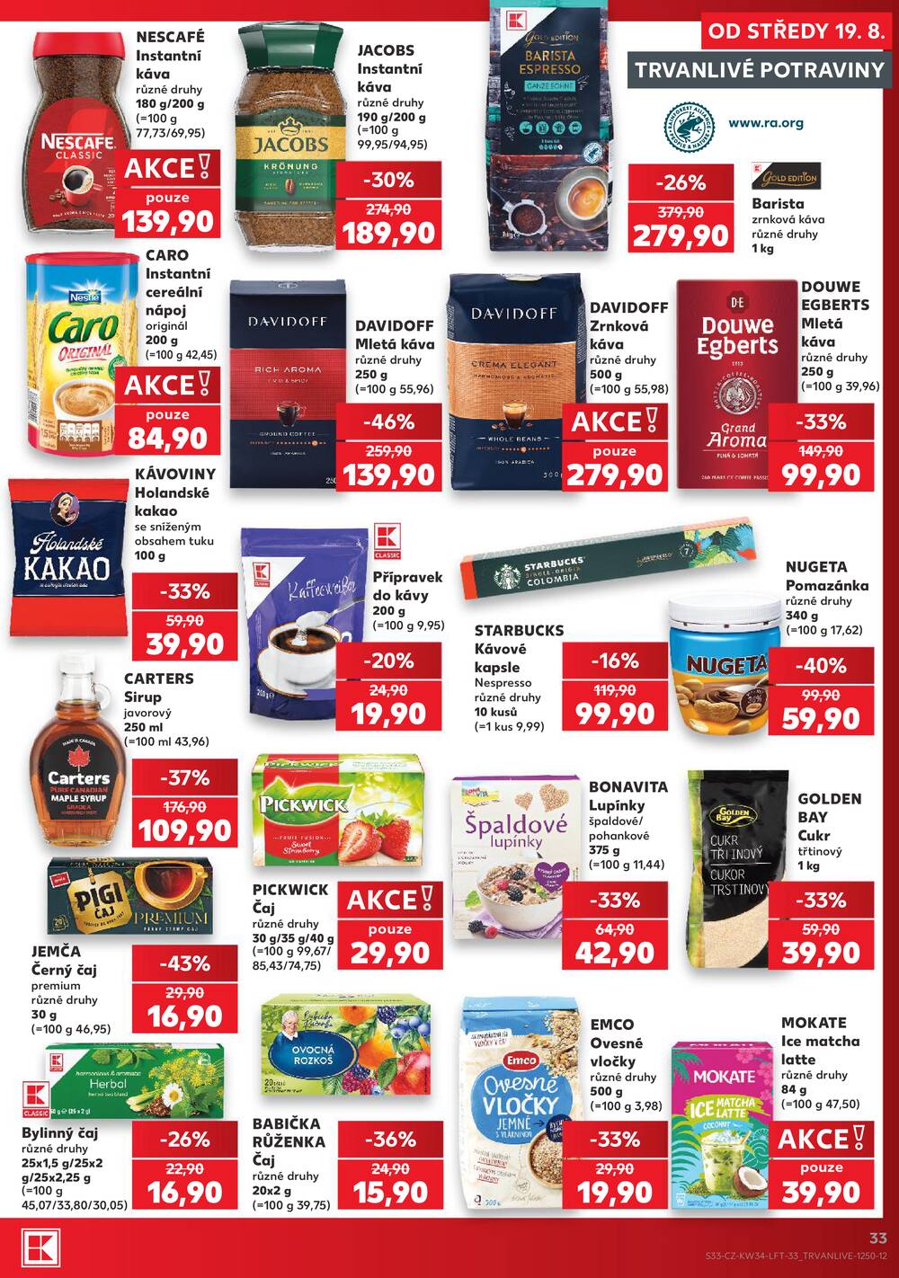 Kaufland 19.8. - 25.8. - Kaufland - Ostrov - Jáchymovská