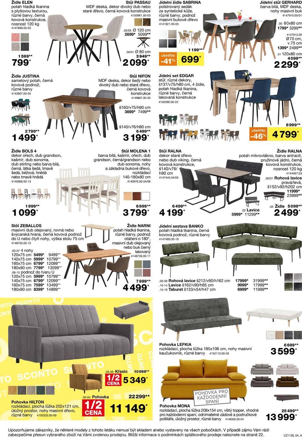 Sconto nábytek od 26.8. do 22.9.2026