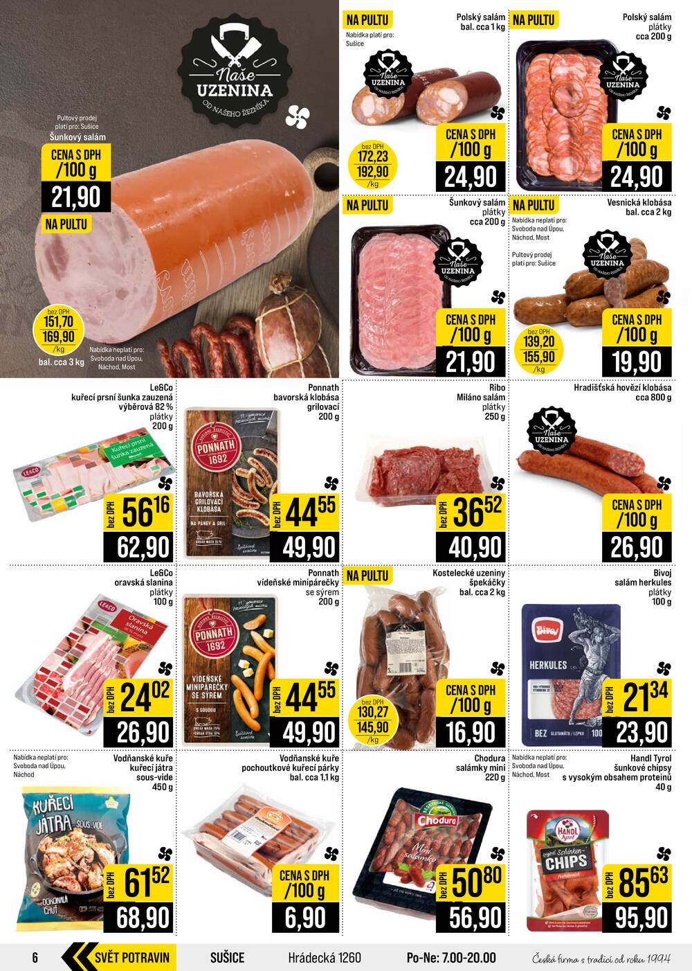 Leták JIP - JIP Cash & Carry České Budějovice, Most, Náchod, Polička, Sušice a Svoboda nad Úpou od 19.8. do 25.8.2026 - strana 6 Leták JIP - JIP Cash & Carry České Budějovice, Most, Náchod, Polička, Sušice a Svoboda nad Úpou od 19.8. do 25.8.2026 - strana 6