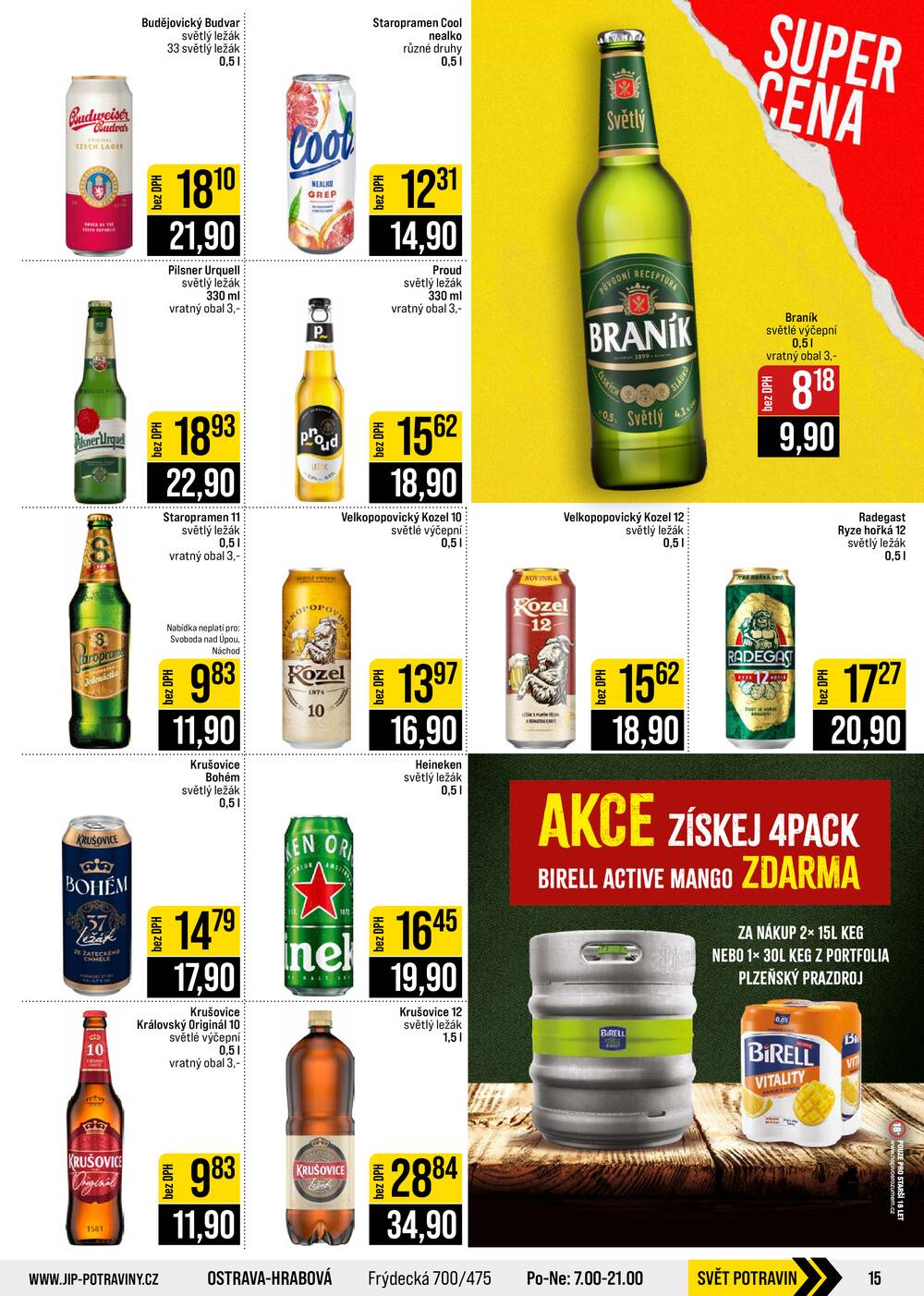 JIP Cash & Carry České Budějovice, Most, Náchod, Polička, Sušice a Svoboda nad Úpou od 19.8. do 25.8.2026