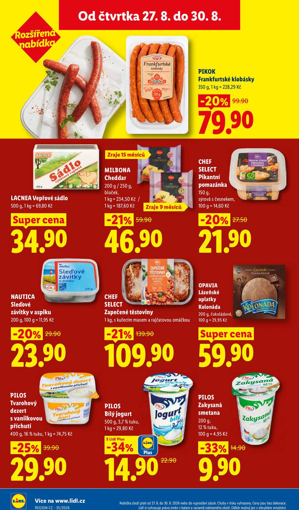 Lidl Čtvrtek od 27.8. do 30.8.2026