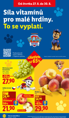 Lidl Čtvrtek od 27.8. do 30.8.2026