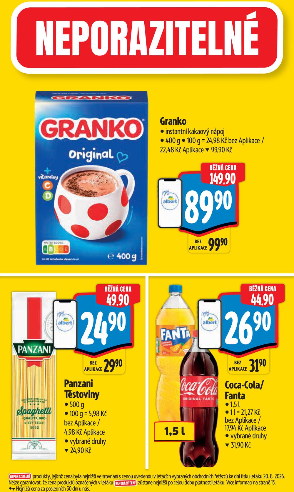 Albert Supermarket Jihomoravský od 26.8. do 1.9.2026