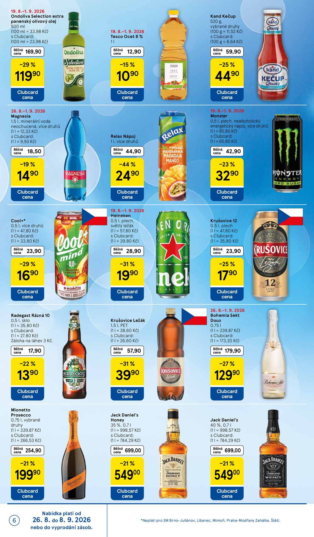 Leták Tesco - Tesco supermarkety od 26.8. do 1.9.2026 - strana 6 Leták Tesco - Tesco supermarkety od 26.8. do 1.9.2026 - strana 6