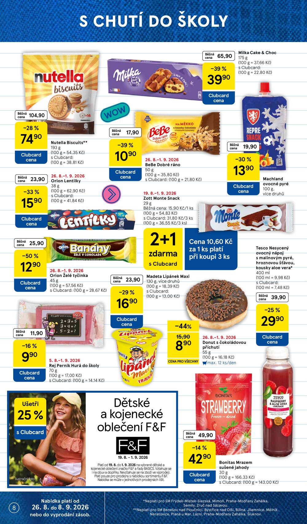 Leták Tesco - Tesco supermarkety od 26.8. do 1.9.2026 - strana 8 Leták Tesco - Tesco supermarkety od 26.8. do 1.9.2026 - strana 8