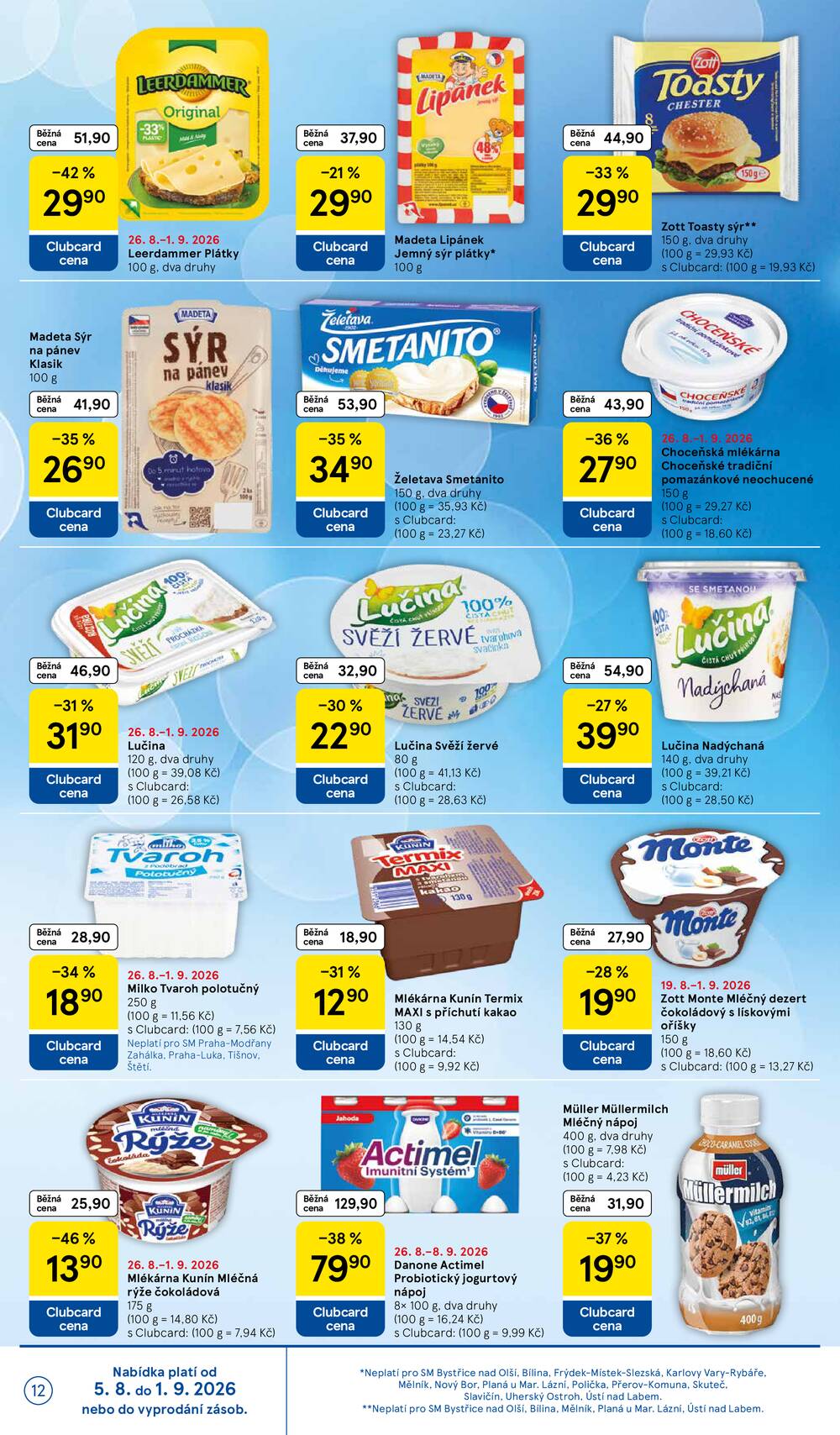 Leták Tesco - Tesco supermarkety od 26.8. do 1.9.2026 - strana 12 Leták Tesco - Tesco supermarkety od 26.8. do 1.9.2026 - strana 12