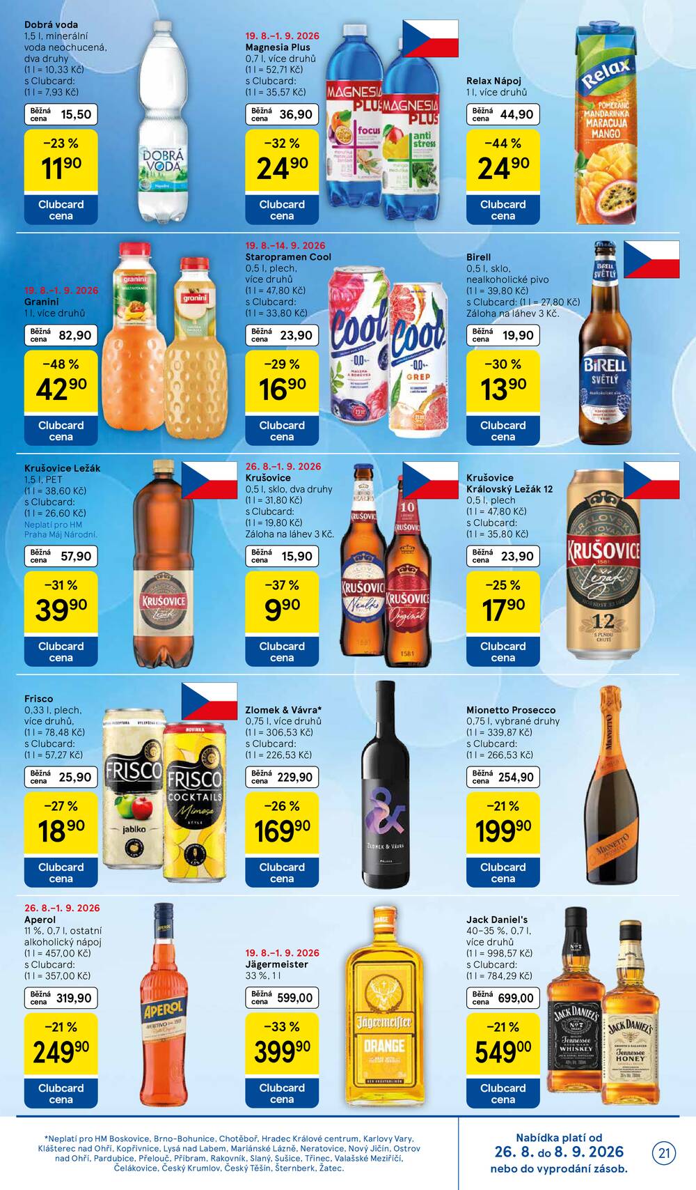 Tesco hypermarkety od 26.8. do 1.9.2026