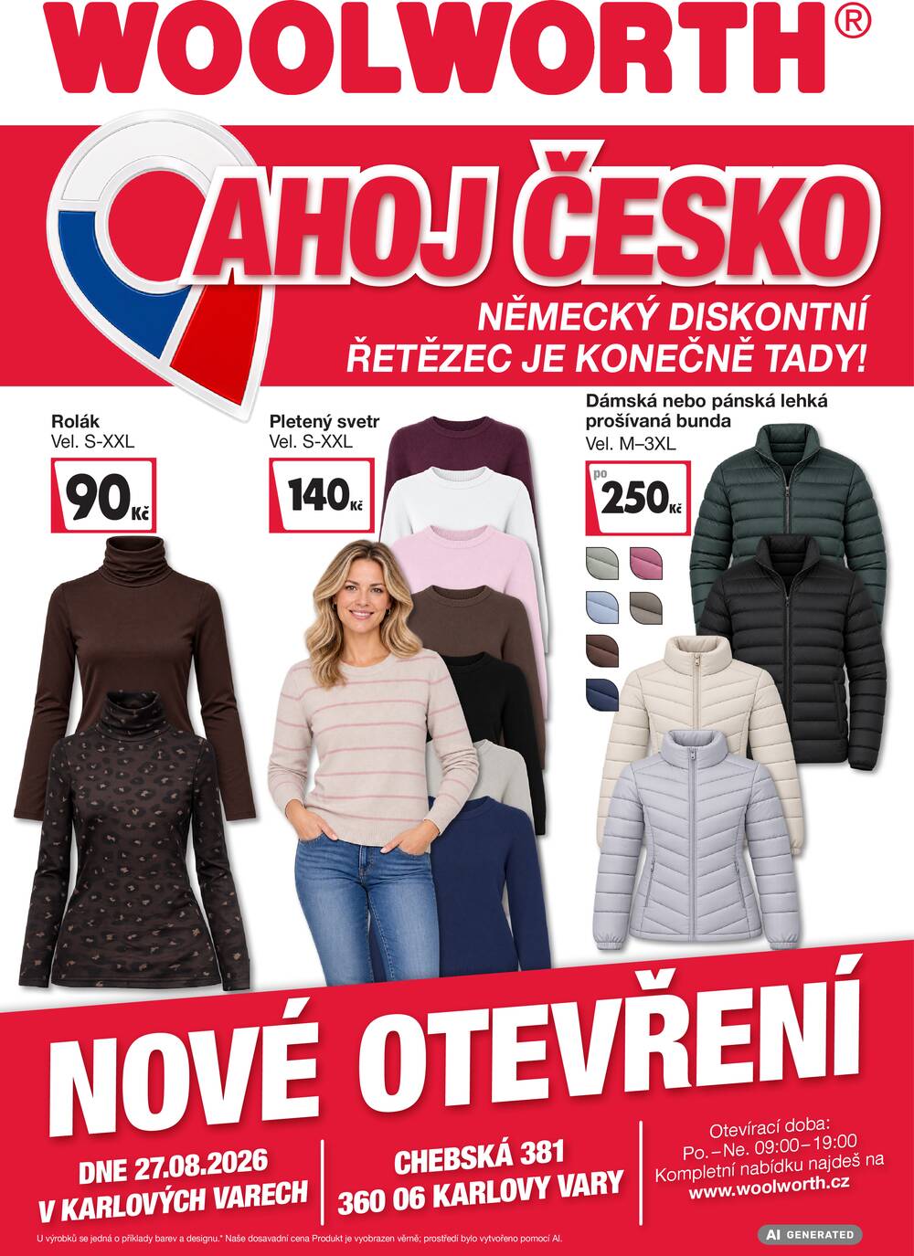 Leták Woolworth - Woolworth Karlovy Vary od 21.8. do 31.8.2026 - strana 1 Leták Woolworth - Woolworth Karlovy Vary od 21.8. do 31.8.2026 - strana 1