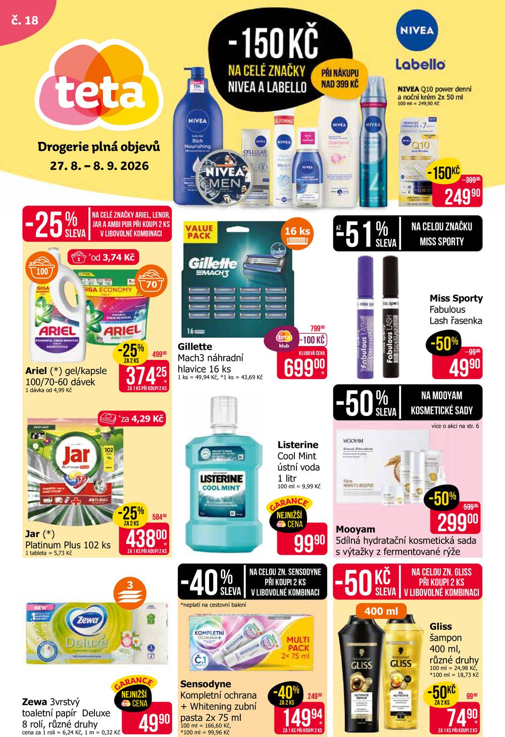Teta drogerie  od 27.8. do 8.9.2026