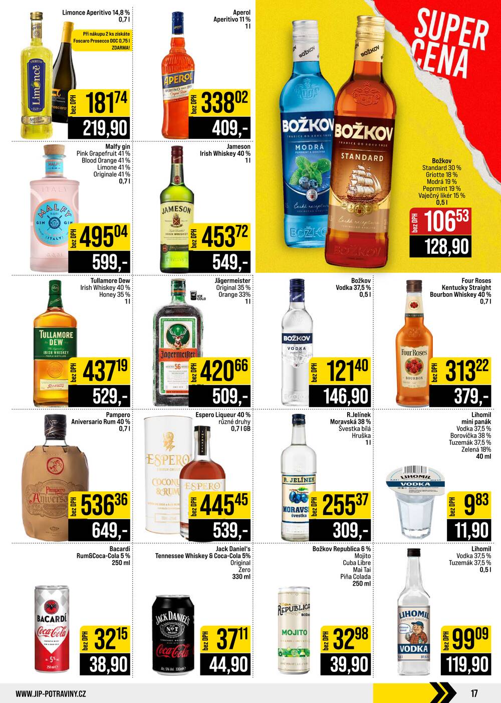 Leták JIP - JIP Cash & Carry Brno, Praha, Ostrava, Jilemnice, Pardubice, Ostrava, Karlovy Vary, Olomouc a Zlín od 26.8. do 1.9.2026 - strana 17