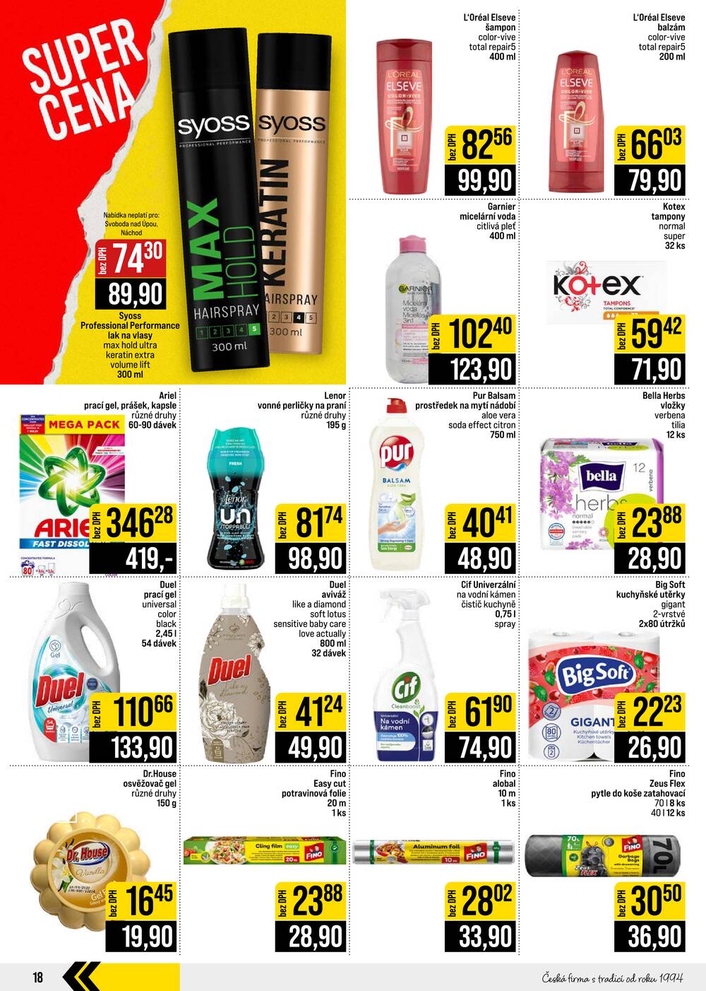JIP Cash & Carry České Budějovice, Most, Náchod, Polička, Sušice a Svoboda nad Úpou od 26.8. do 1.9.2026