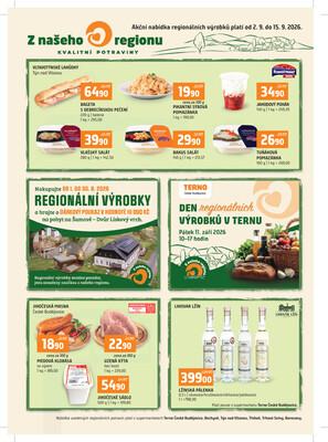 Terno Borovany, Třeboň, Trhové sviny, Bechyně, Týn nad Vltavou od 2.9. do 8.9.2026