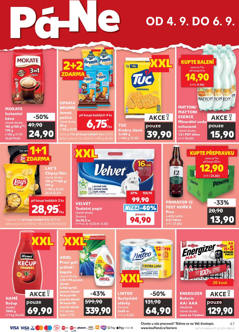 Leták Kaufland - Kaufland 2.9. - 8.9. - Kaufland - Praha 6 (Podbaba) - strana 47