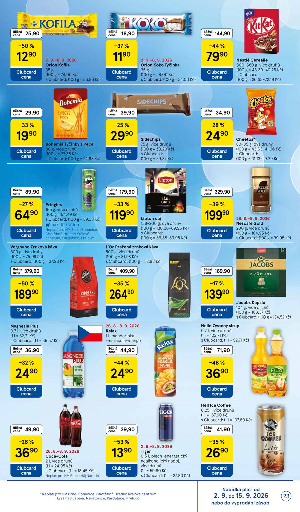 Tesco hypermarkety od 2.9. do 8.9.2026