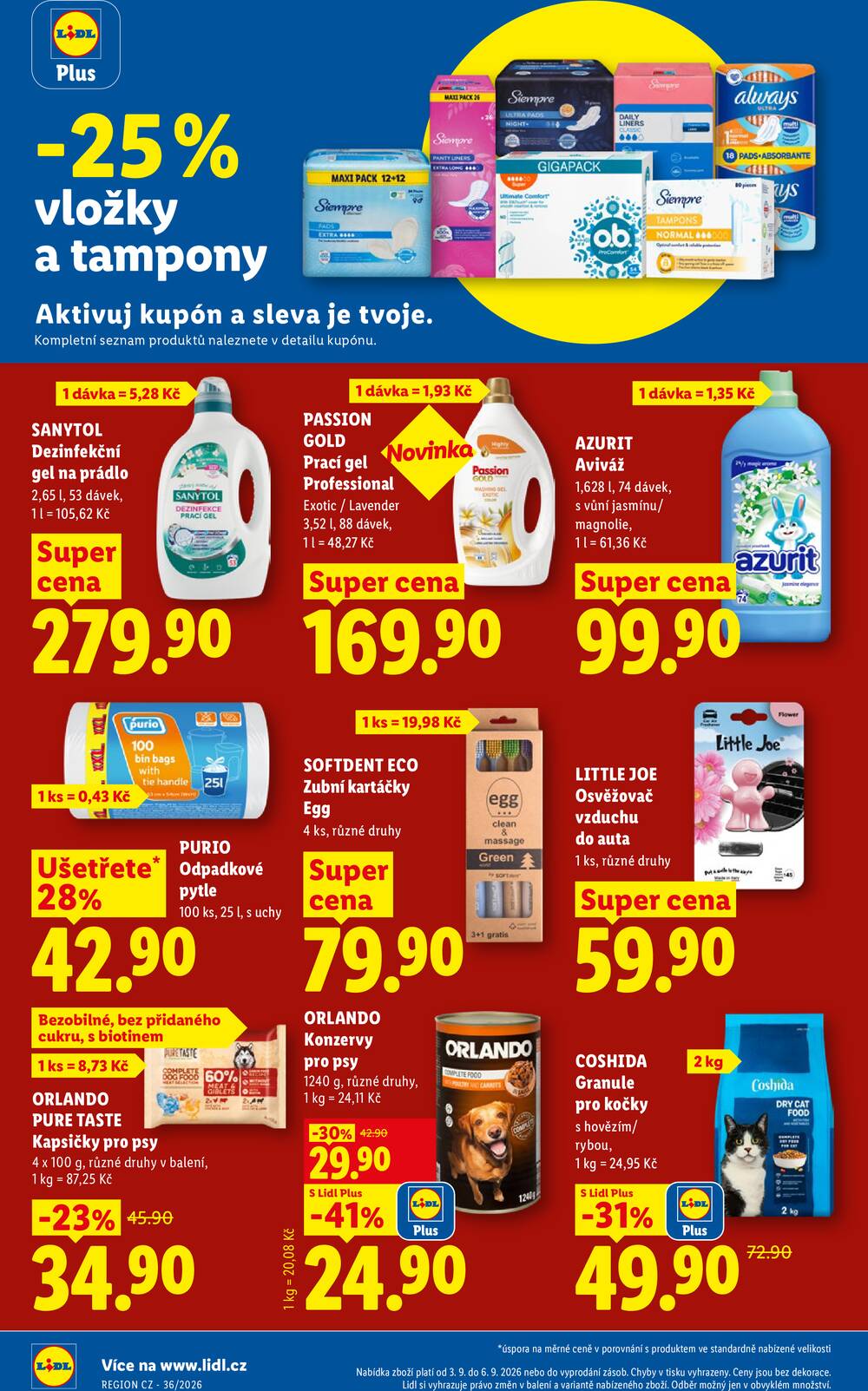 Lidl Čtvrtek od 3.9. do 6.9.2026