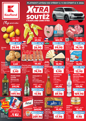 Leták Kaufland 2.9. - 8.9. - Kaufland - Plzeň - Košutka