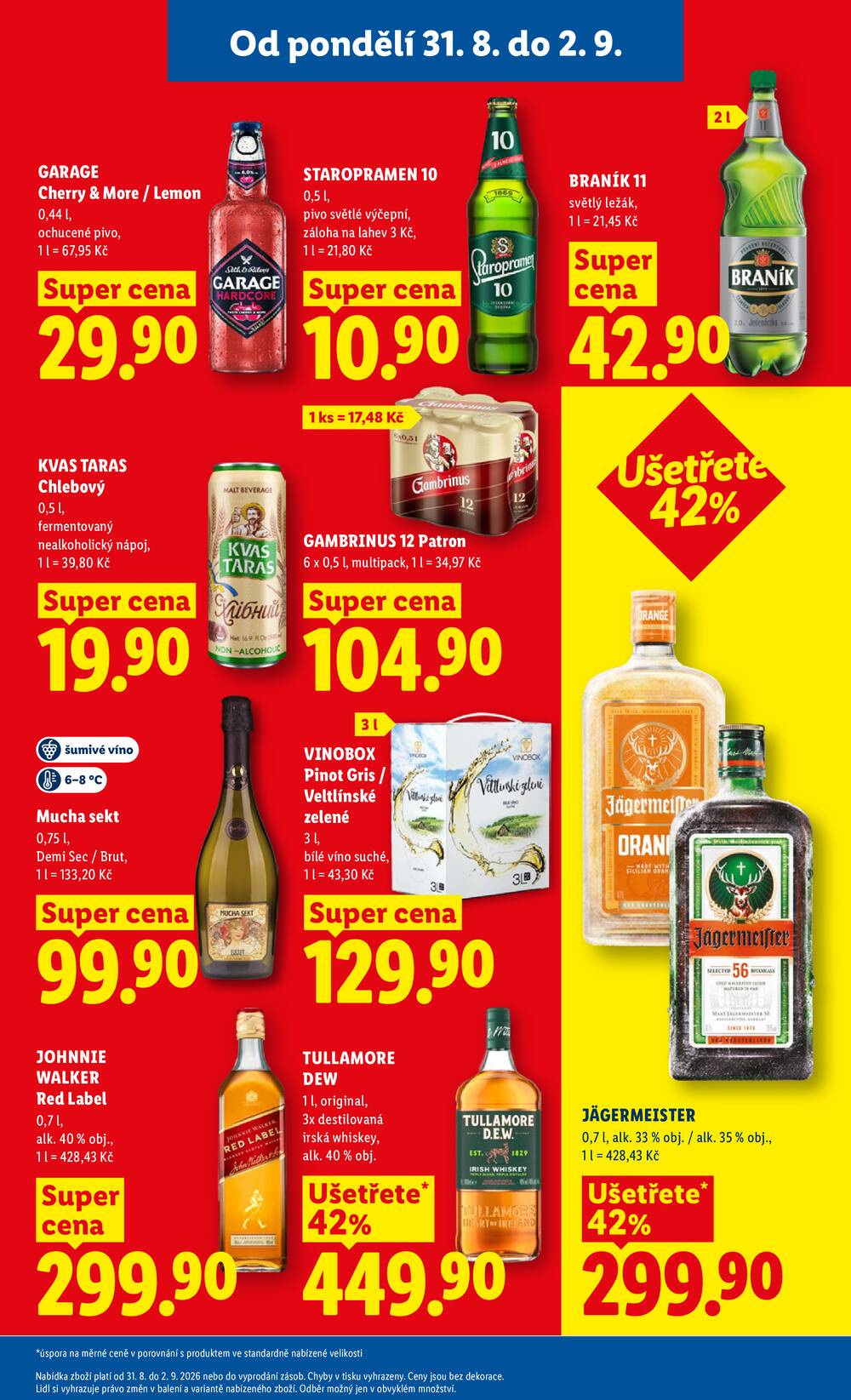 Lidl od 31.8. do 2.9.2026