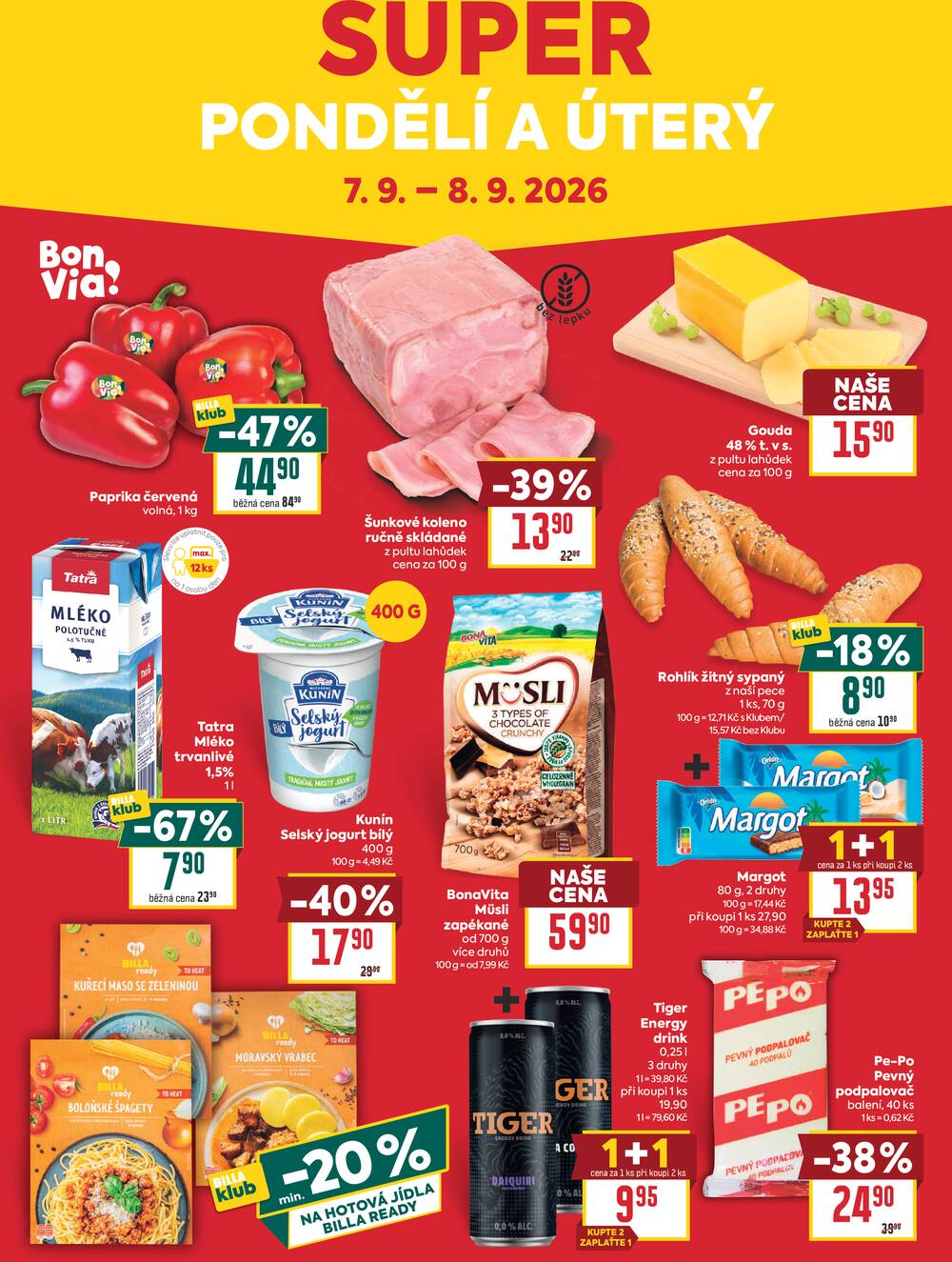 BILLA malý leták od 2.9. do 8.9.2026